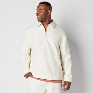 NWT Stylus X LaDarius Campbell Lightweight Pull-over Jacket 1/4 Zip Ivory Small